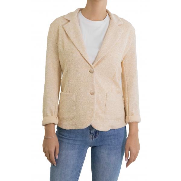 Giacca tinta unita due bottoni 